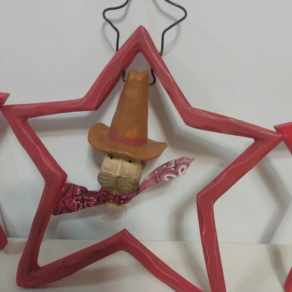 Western Star Ornament Cowboy Cactus‎ Boot Christmas Holiday Decor Set